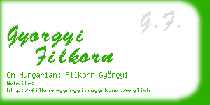 gyorgyi filkorn business card